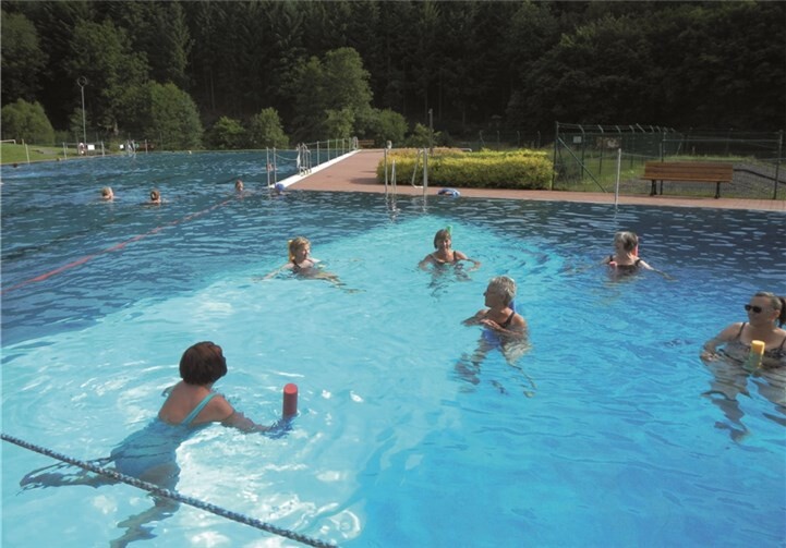 Das erfrischende Training im Wasser ist effektiver als an Land.privat