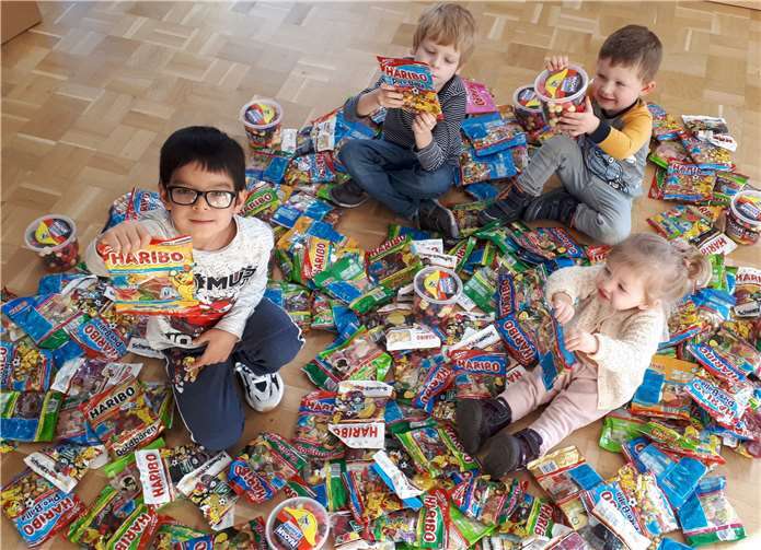 Das fleißige Sammeln hat sich gelohnt.Quelle: Kita Lantershofen