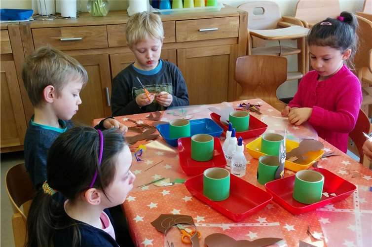 Das gemeinsame Basteln machte den Kindern auch in diesem Jahr viel Spaß.privat