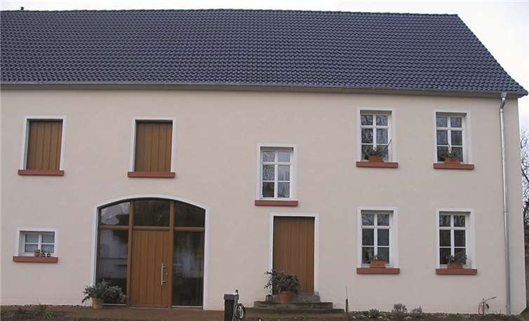 Das gleiche Gebäude als Niedrigenergiehaus.