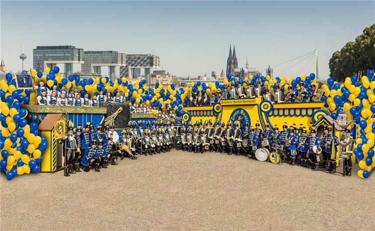 Das großartige Traditionskorps wird auf der Bühne in der Sprudelhalle auf der Großen Prunksitzung am 31.01.2026 zu Gast sein.  Foto: .Köln Niki Siegenbruck - Foto & Grafik