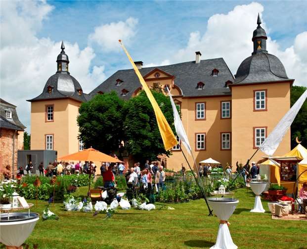 Das imposante Schloss mitsamt Park und Remisen öffnet für diese Ausstellung seine Räumlichkeiten.