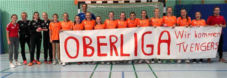 Das ist ein Grund zu feiern: Mit dem 21:14-Sieg machten die C-Mädels den Aufstieg klar!Foto: privat