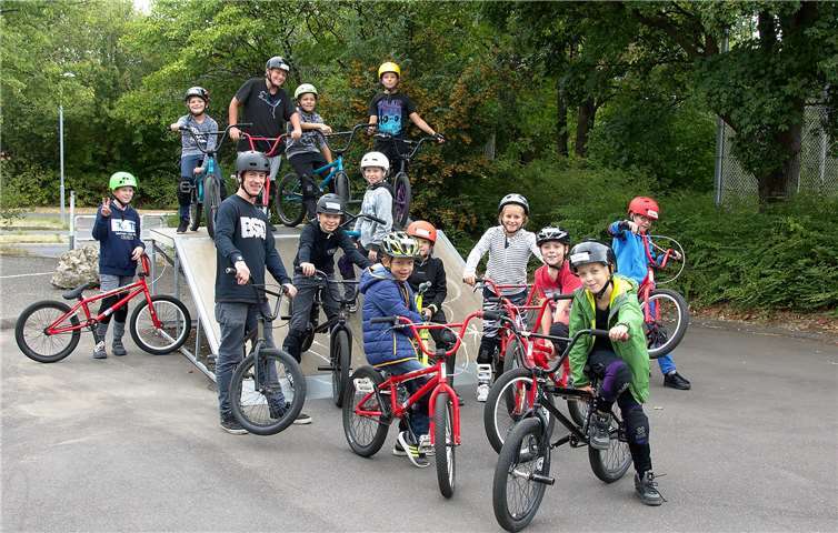 Das macht Spaß: BMX-Fahren kam bei den Kids super an. Malte Beissel
