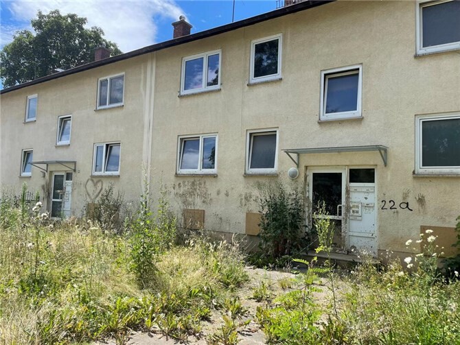 Das mittlerweile abgerissene städtische Wohngebäude in der Friedrich-Spee-Straße.  Foto: ROB