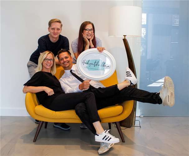 Das motivierte Team von Hochzeitskribbeln.  Foto: Sebastian Fuchs