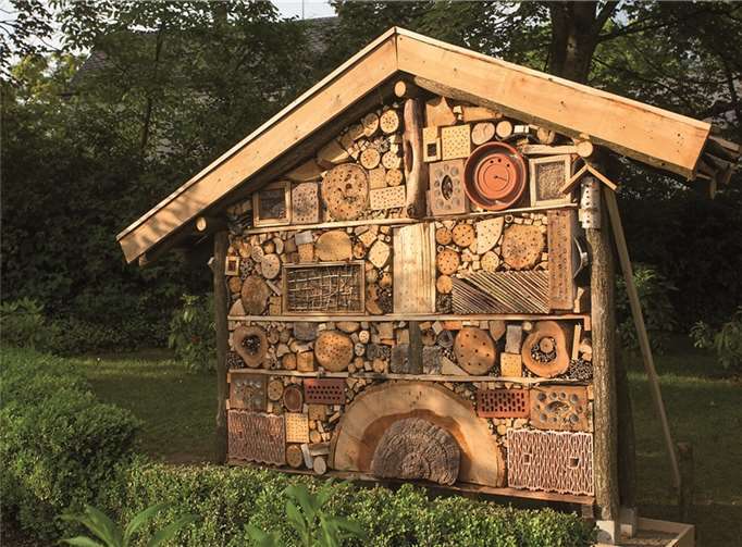 Das neu erbaute Insektenhotel