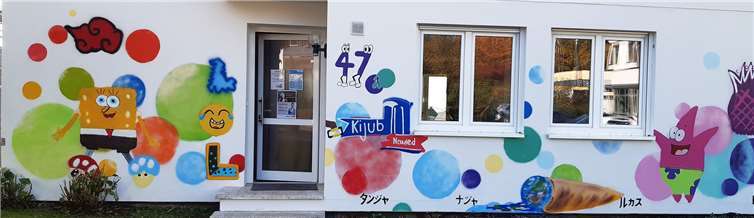 Das neu gestaltete Jugendhaus „fällt ins Auge“.Fotos: Stadtverwaltung