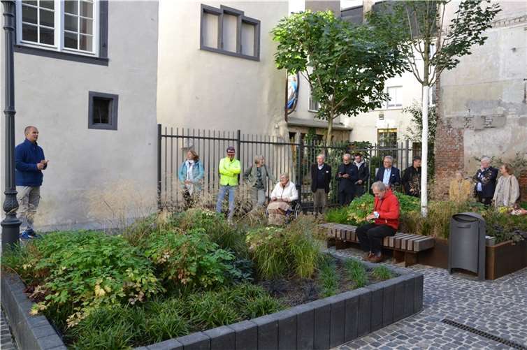 Das neue Altstadtgärtchen lädt zum Verweilen ein.Quelle: Stadt Koblenz