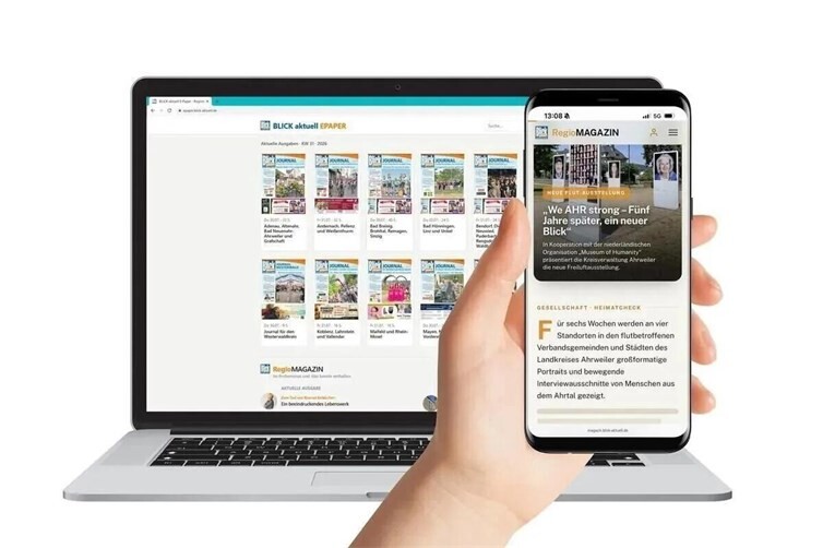 Das neue BLICK aktuell-E-Paper bietet interessante Einblicke in das Leben in der Region.  Foto: Krupp Verlag
