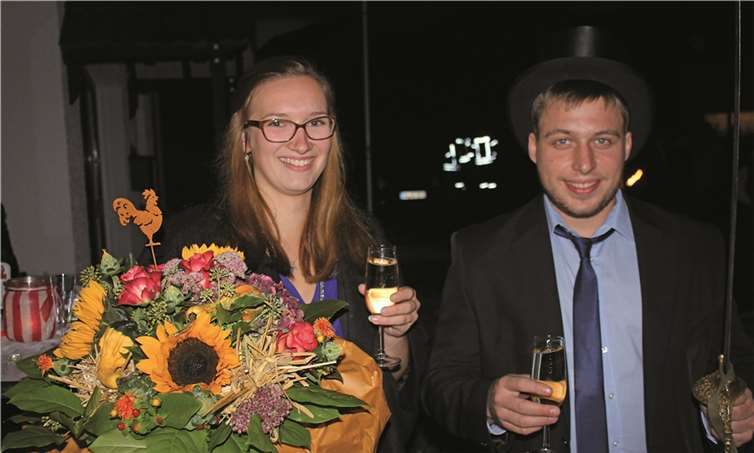Das neue Hahnekönigspaar: Hahnekönig Fabian Fassbender und mit seiner Königin Patricia Bock. AB