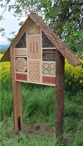 Das neue Insektenhotel steht im Bereich „Krummacker“. Foto: privat