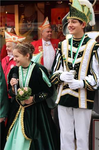 Das neue Kinderprinzenpaar Prinz Steven I. und Prinzessin Josie. 