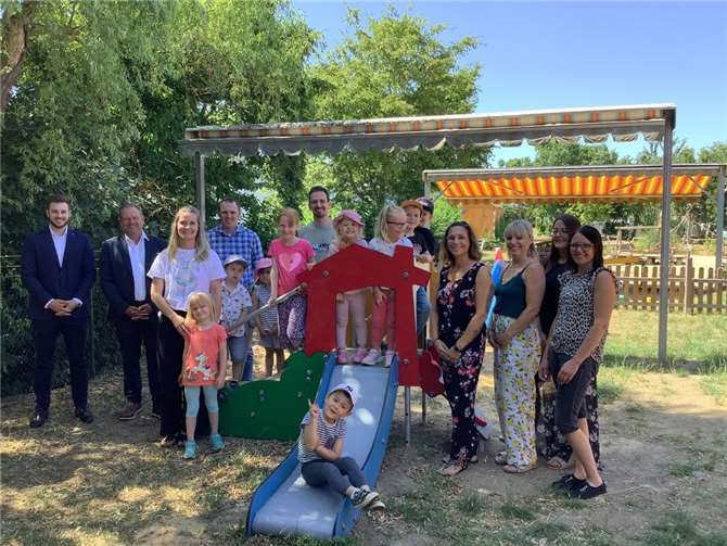 Das neue Klettergerüst wurde im Bereich der s.g. Ankergruppe aufgebaut.  Foto: privat