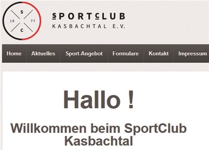 Das neue Onlineportal des SC Kasbachtal e. V.Privat