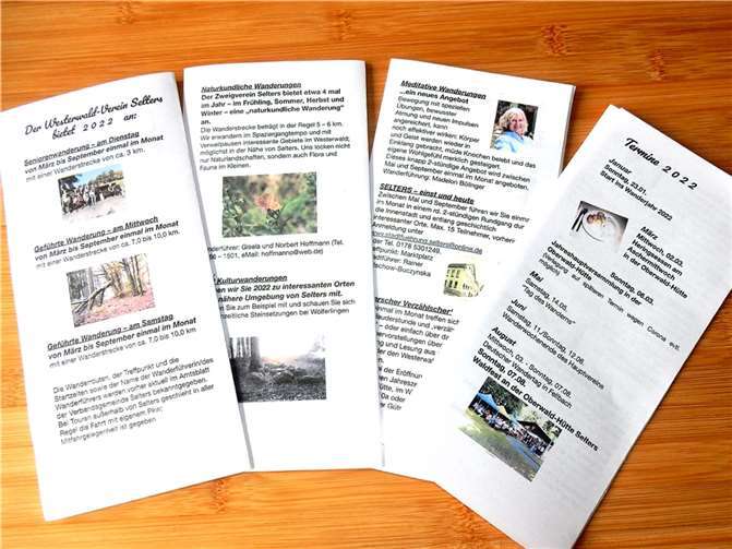 Das neue Programm des Westerwald-Vereins Selters als Flyer. Quelle: Westerwald-Verein Selters