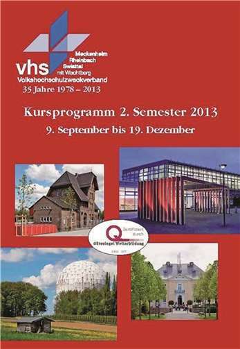 Das neue Programmheft ist ab jetzt erhältlich. Gemeinde Wachtberg