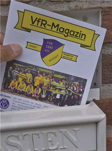 Das neue VfR-Vereinsmagazin kommt in jeden Haushalt. privatr