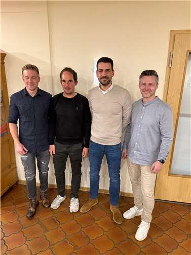 Das neue Vorstandsteams des FV Rheinbrohl, v.l.n.r.: Joshua Höhler, Christoph Hartmann, Simon Rott und Ronny Krase.Foto: privat