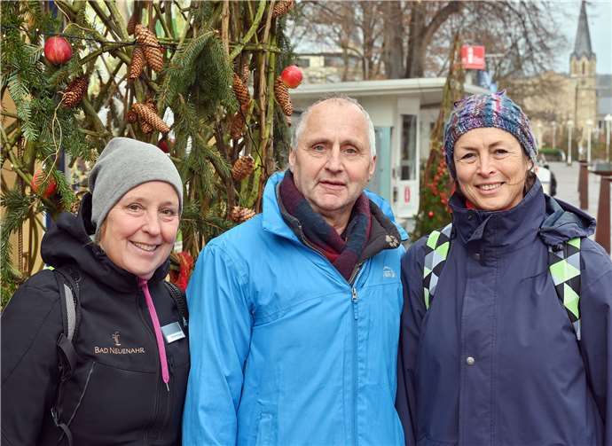 Das neue Wanderführertrio (von links Christine Nägler, Horst Gassen und Regina Lange) freut sich auf die Begleitung zahlreicher Wanderer.