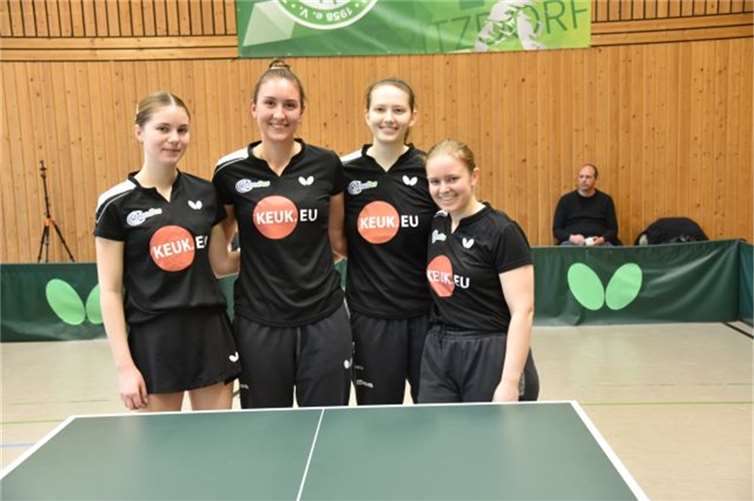 Das neuformierte Team (v.l.): Hannah Krießbach, Alina Reunert, Mara Lamhardt und Stephanie Hoffmann  Foto: TTC GW Fritzdorf