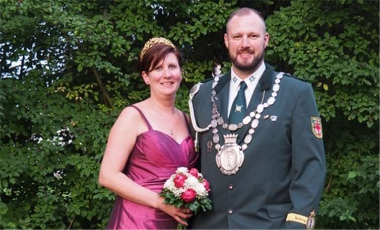 Das noch amtierende Königspaar 2017 Fabian Preusser und Tanja Hartmann-Preusser.privat