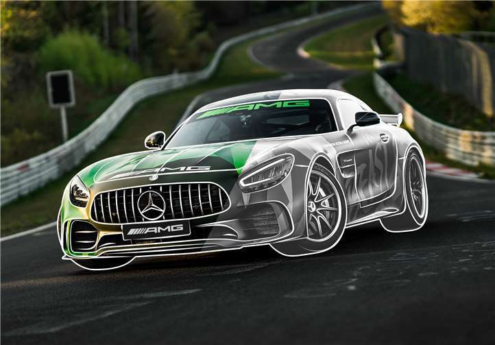 Das offizielle Co-Pilot-Fahrzeug des Nürburgrings soll 2021 in einem neuen Design an den Start gehen. Die Fans der Rennstrecke können für die Neugestaltung des Mercedes-AMG ihre Entwürfe einreichen. Foto: Nürburgring