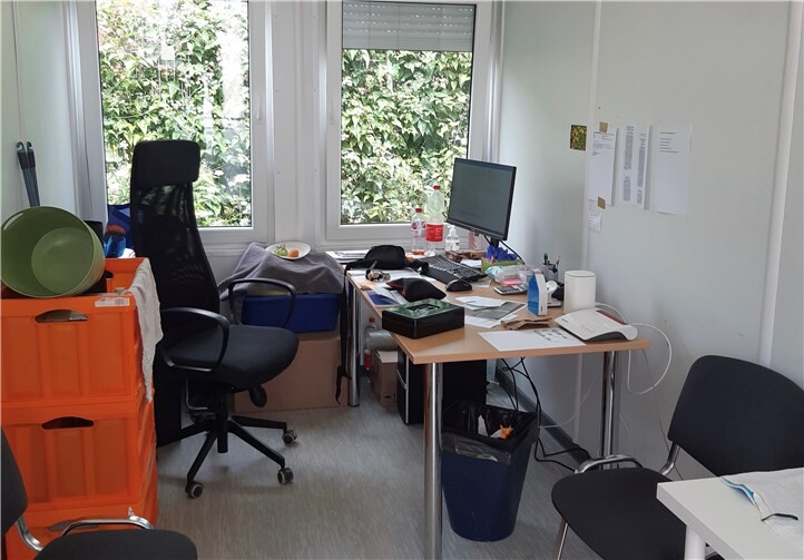 Das proviisorische Büro des Hospiz-Vereins.