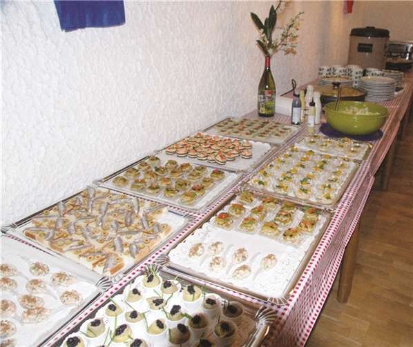 Das reichhaltige Buffet.