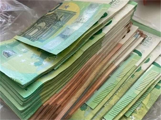 Das sichergestellte Geld. Foto: Polizei 