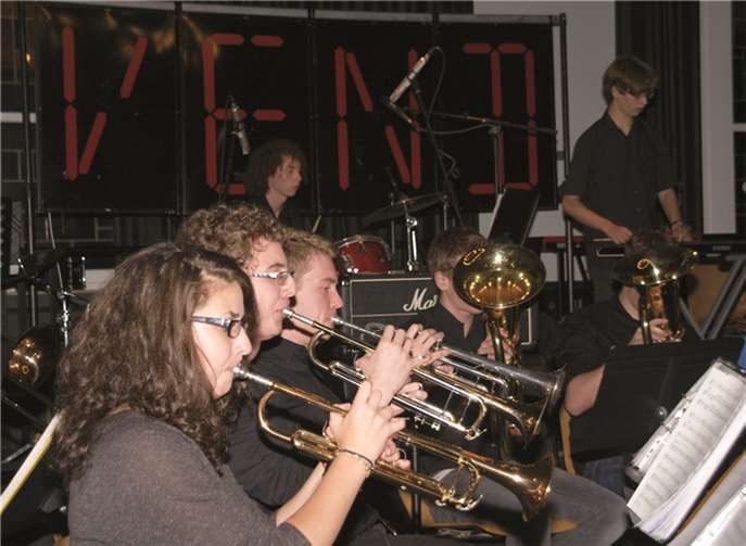 Das sinfonische Blasorchester des Görres-Gymnasium präsentierte eine musikalische Glanzleistung.