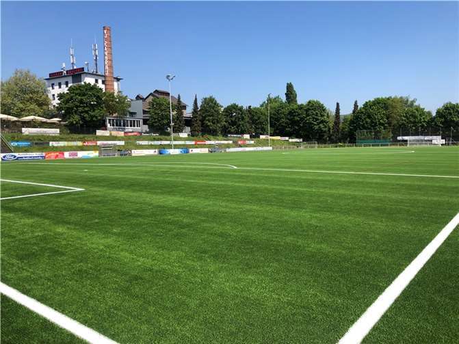 Das vereinseigene Stadion in der Brauerstraße.  Fotos: privat