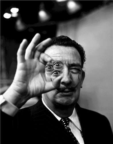 Das vier-Augen-Foto nahm Philippe Halsman 1958 auf. Foto: Fundació Gala-Salvador Dalí, Figueres/ VG Bild-Kunst, Bonn 1919