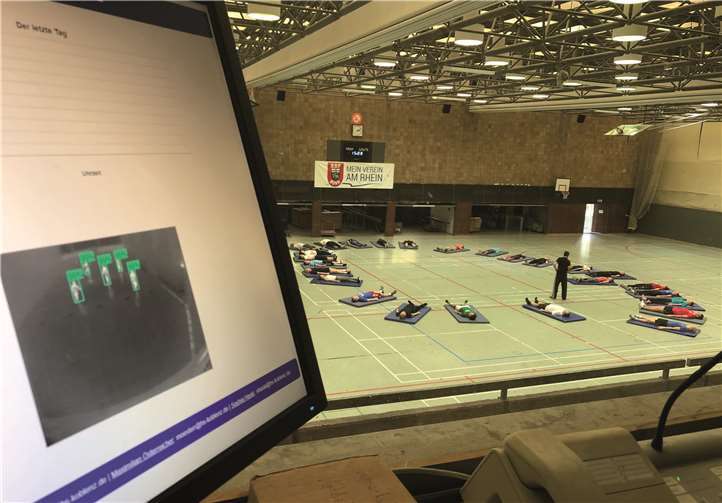Das wärmebildbasierte Messsystem des RheinAhrCampus ermittelt die Anzahl der Hallennutzer mit Hilfe künstlicher Intelligenz und hilft Fehlbelegungen zu vermeiden. Foto: Lutz Thieme