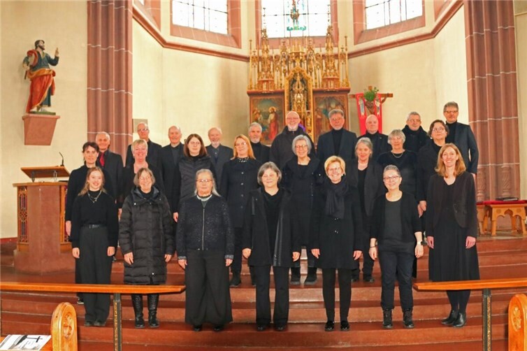Das zufriedene Vokalensemble nach dem Konzert