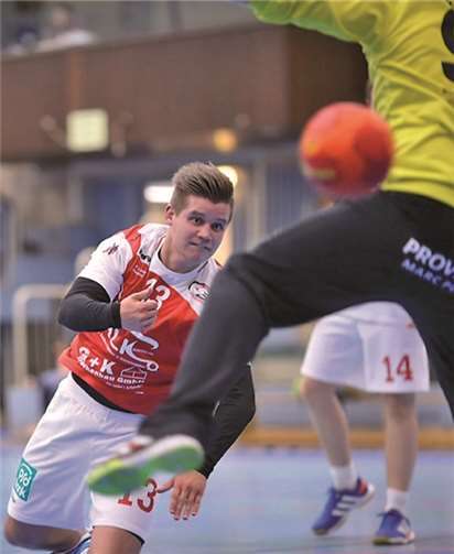 David Mohrs beim Torwurf.privat