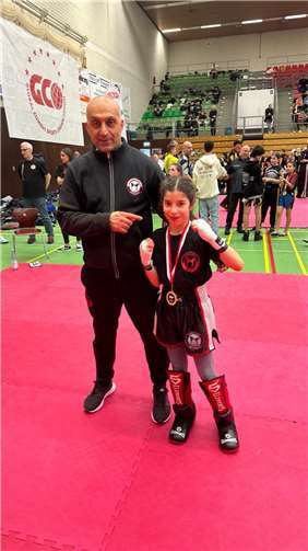 Davin - die Löwin - hat direkt in 3 Kategorien den ersten Platz erkämpft.  Foto: Alpha-Gym Kickboxen e.V.