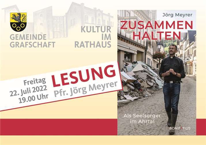 Dechant Jörg Meyrer liest am 22. Juli aus seinem Buch „Zusammenhalten“. Quelle: Gemeinde Grafschaft
