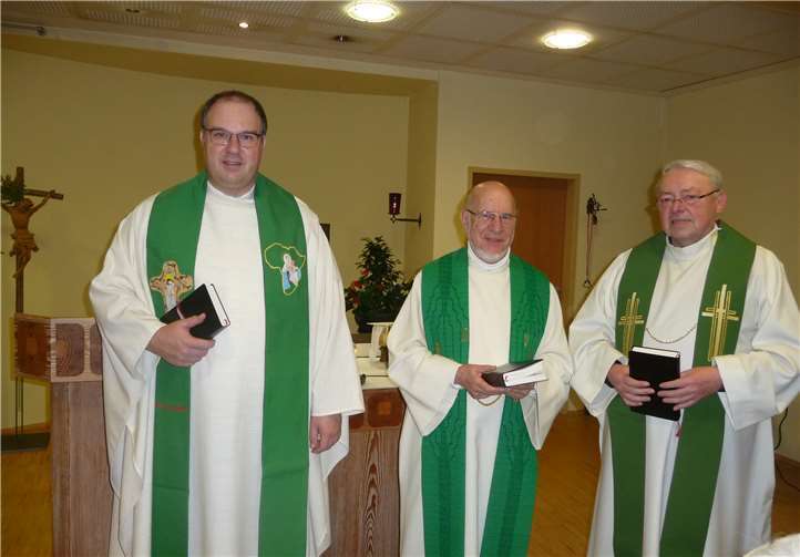 Dechant Jörg Schuh , Pater Wolfgang Nick und Pastor Bernhard Fuchs (v.l.). Foto: privat