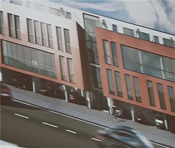 Dem Stadtrat wurde das Bauvorhaben auch per Visualisierung vorgestellt.Foto: HE