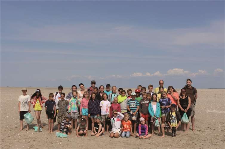 Den 34 Kindern und ihren Betreuern wurde auf der Hallig Hooge nicht langweilig.privat