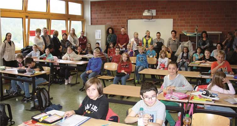 Den Besuchern wurde ein möglichst realistischer Eindruck eines alltäglichen Schulvormittags vermittelt.privat