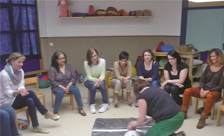 Den Eltern wurden unter anderem Lagerungstechniken vermittelt. privat