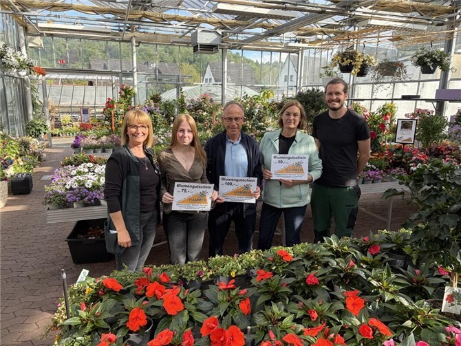 Den ersten Preis – einen Blumengutschein im Wert von 100 Euro – gewann Herr Detlef Kretsch.  Foto: privat