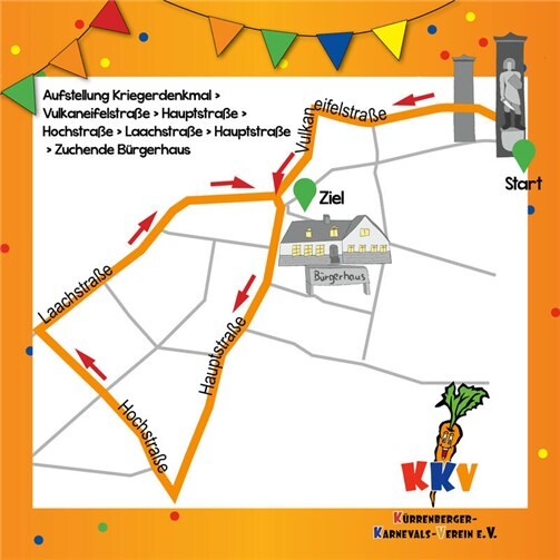 Den richtigen Platz finden: Auf dieser Zuchroute wird in Kürrenberg gelacht, getanzt und Kamelle geworfen. Quelle: Nathalie Neuhaus