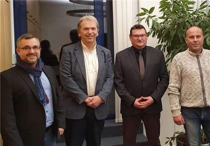 Dennis Mohr (FDP), Dietrich G. Rühle (FDP), Stefan Herschbach (SWN) und Oliver Spielmann (FDP) (v.l.).Foto: FDP