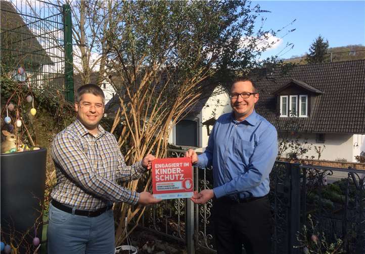 Dennis Swirsky (l.), Vorsitzender TV 1882 Linz und Benjamin Christen, stv. Vorsitzender TV 1882 Linz. Foto: privat