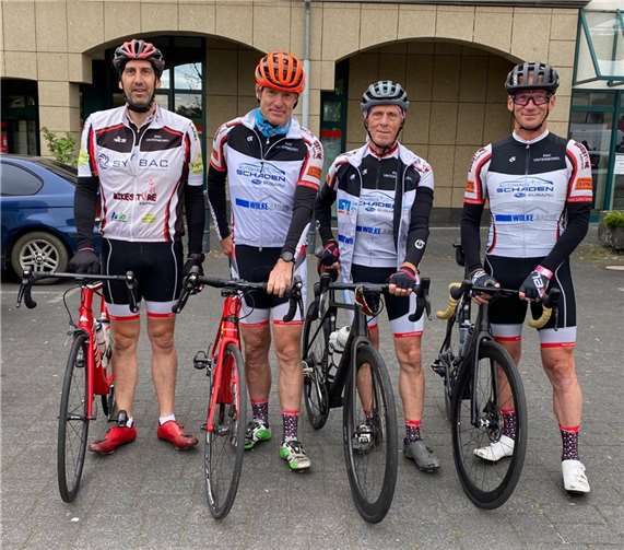 Dennis Viertl, Christoph Walter, Werner Fuhrmann und Robert Marquet stellten sich der Herausforderung. Foto: RSC Untermosel