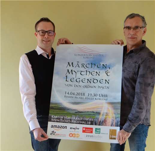 Der 1. Vorsitzende Michael Göddertz (re.) und Geschäftsführer Björn Schäfer freuen sich auf das Frühjahrskonzert am 14. April in der Rhein-Mosel-Halle.Privat