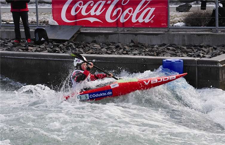 Der 12-jährige Simon Hartmann konnte sich im Weltranglistenrennen als „Forrunner“ beweisen.